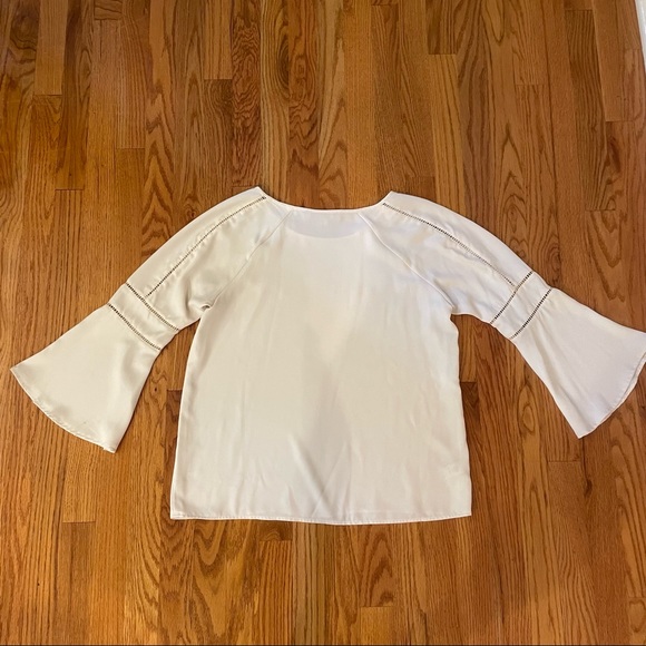 LOFT cream bell-sleeved top - Picture 3 of 3